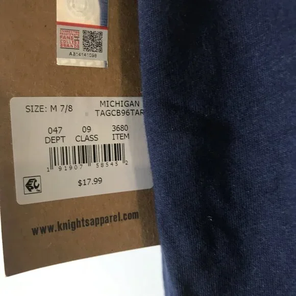 Little Girls Rivalry Threads Michigan Wolverines T-Shirt M 7/8 Navy - Picture 3 of 7